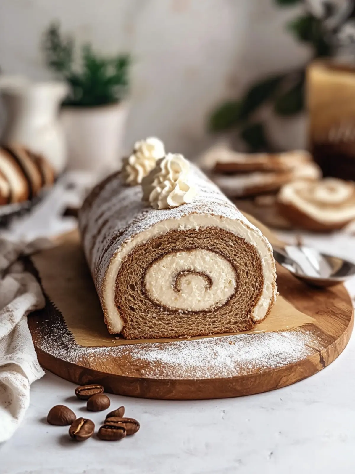 Delicious Coffee Swiss Roll with Creamy Espresso Filling 2 Coffee Swiss Roll