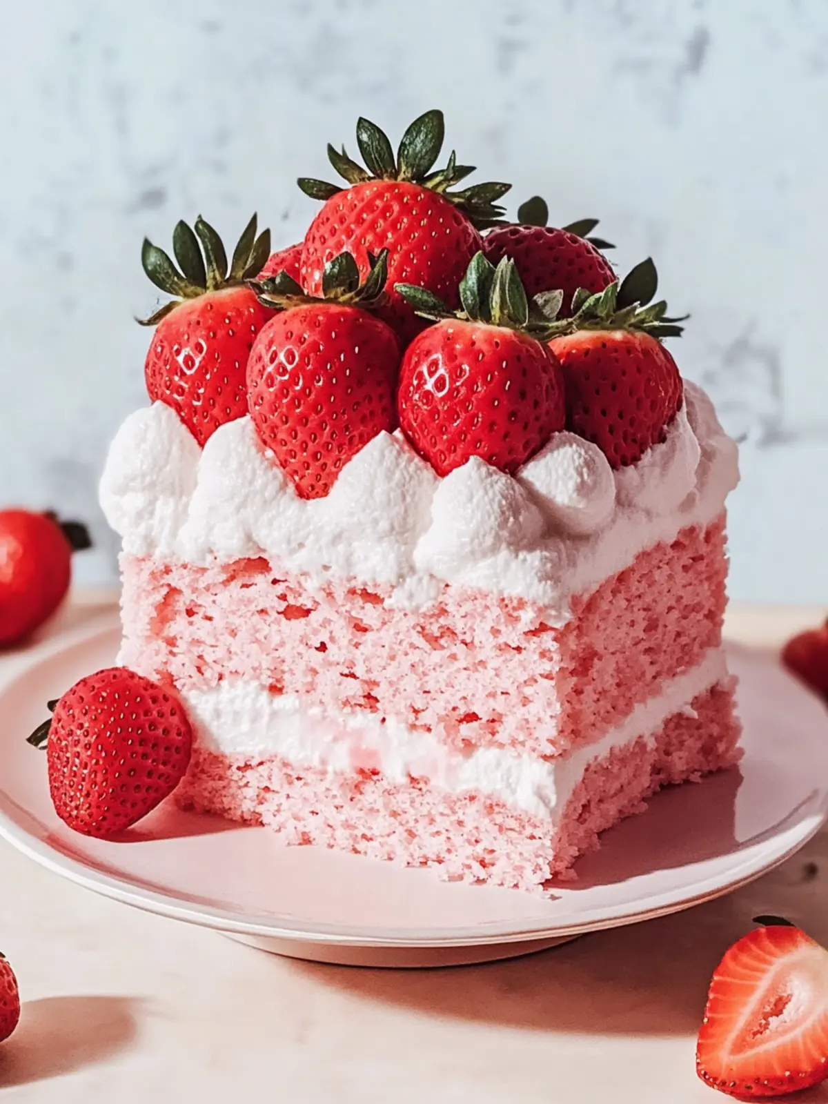 Fluffy Strawberry Cloud Cake for Your Next Celebration 4 Strawberry Cloud Cake