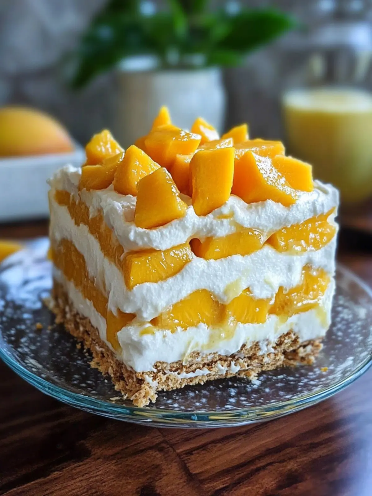 No-Bake Mango Float: Refreshing Tropical Bliss in Minutes 2 No-Bake Mango Float