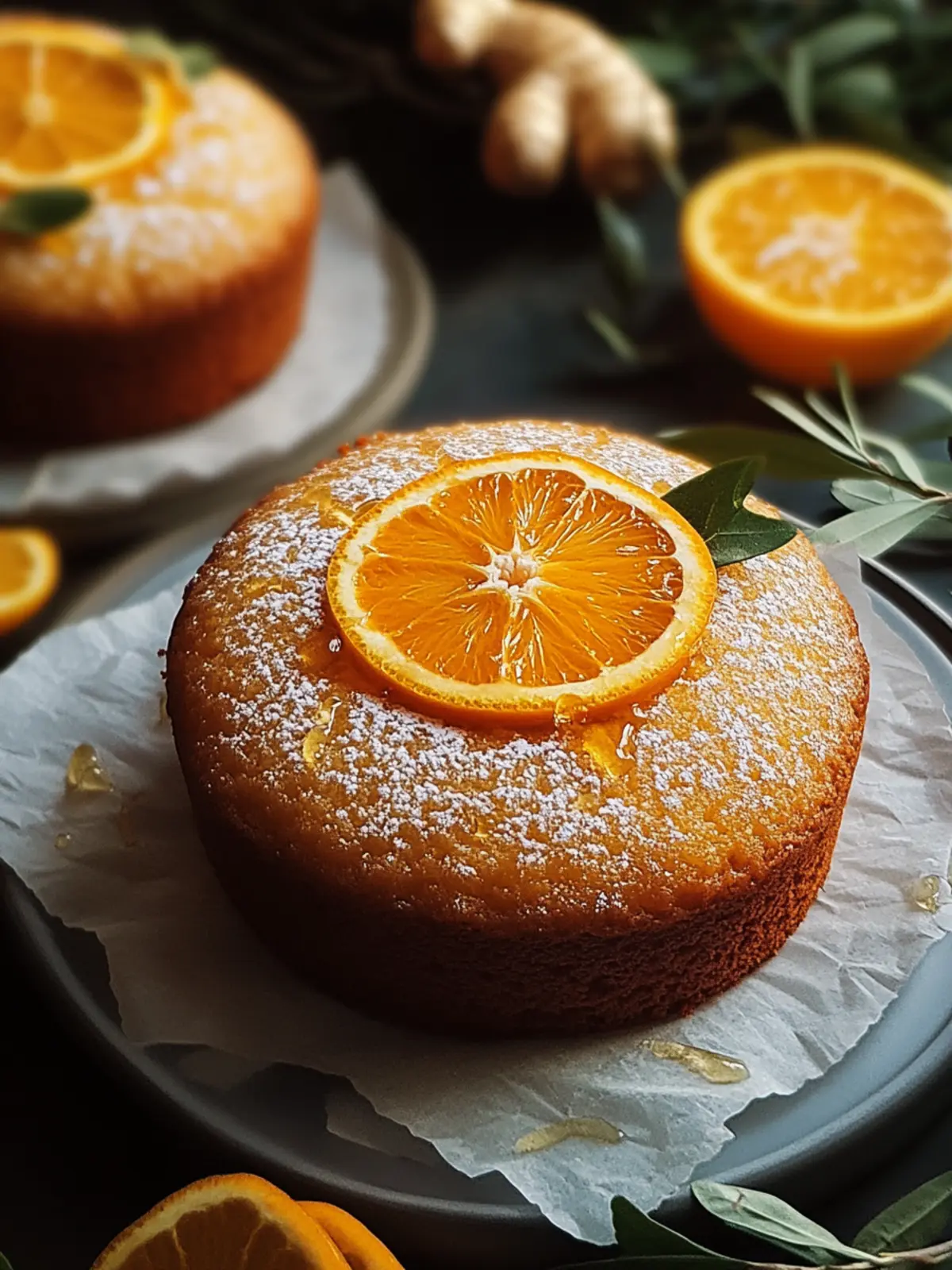 Irresistibly Moist Orange Ginger Honey Cakes for Cozy Days 2 orange ginger honey cakes