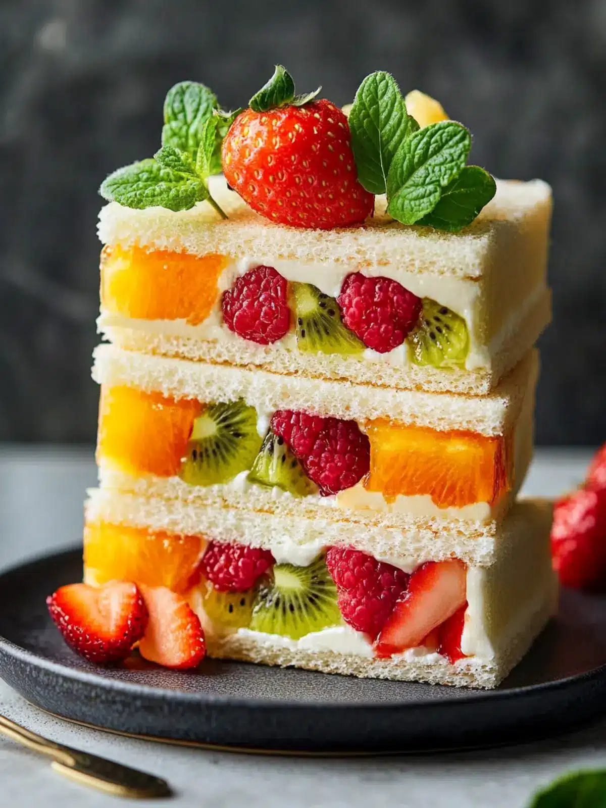 Japanese Fruit Sandwich: A Colorful Twist on Dessert Bliss 2 Japanese Fruit Sandwich