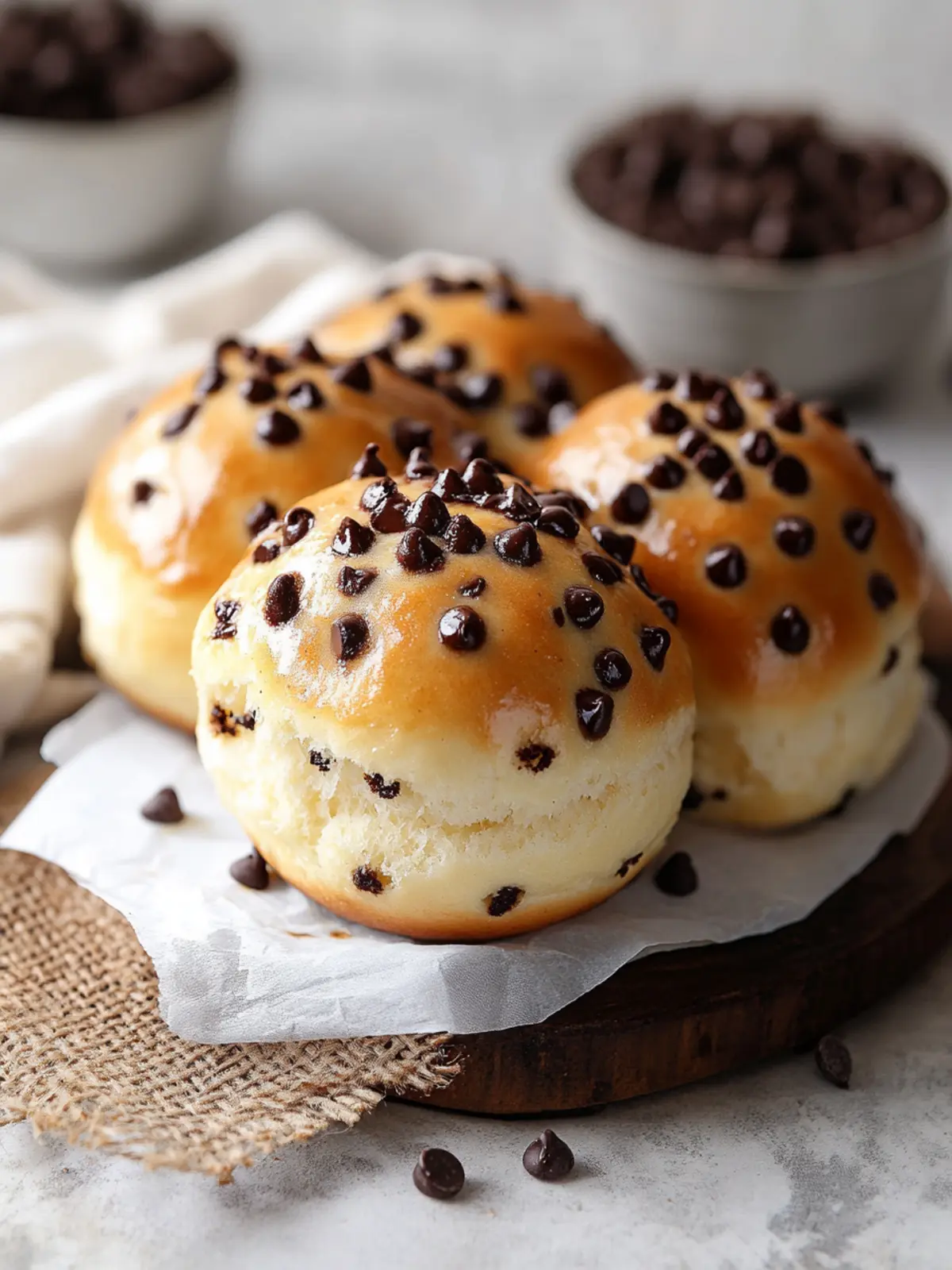 Fluffy Chocolate Chip Milk Buns for Sweet Indulgence at Home 3 Chocolate Chip Milk Buns