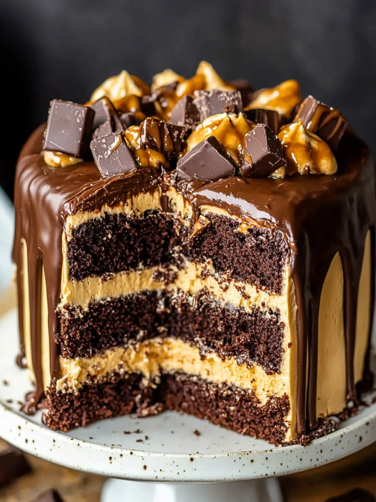 Irresistible Chocolate Snickers Cake to Wow Your Guests 5 Chocolate Snickers Cake