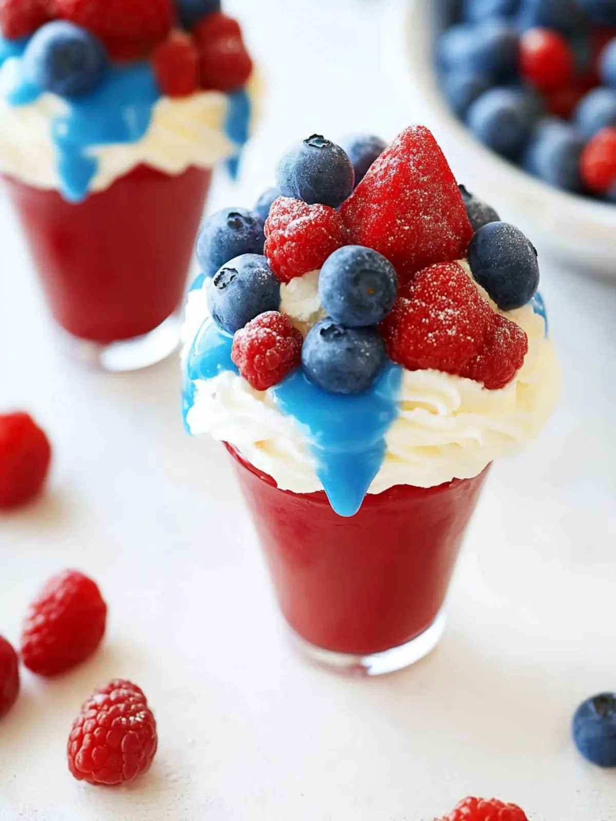 Red White and Blue Desserts: Festive Chocolate-Dipped Strawberries 4 Red White and Blue Desserts