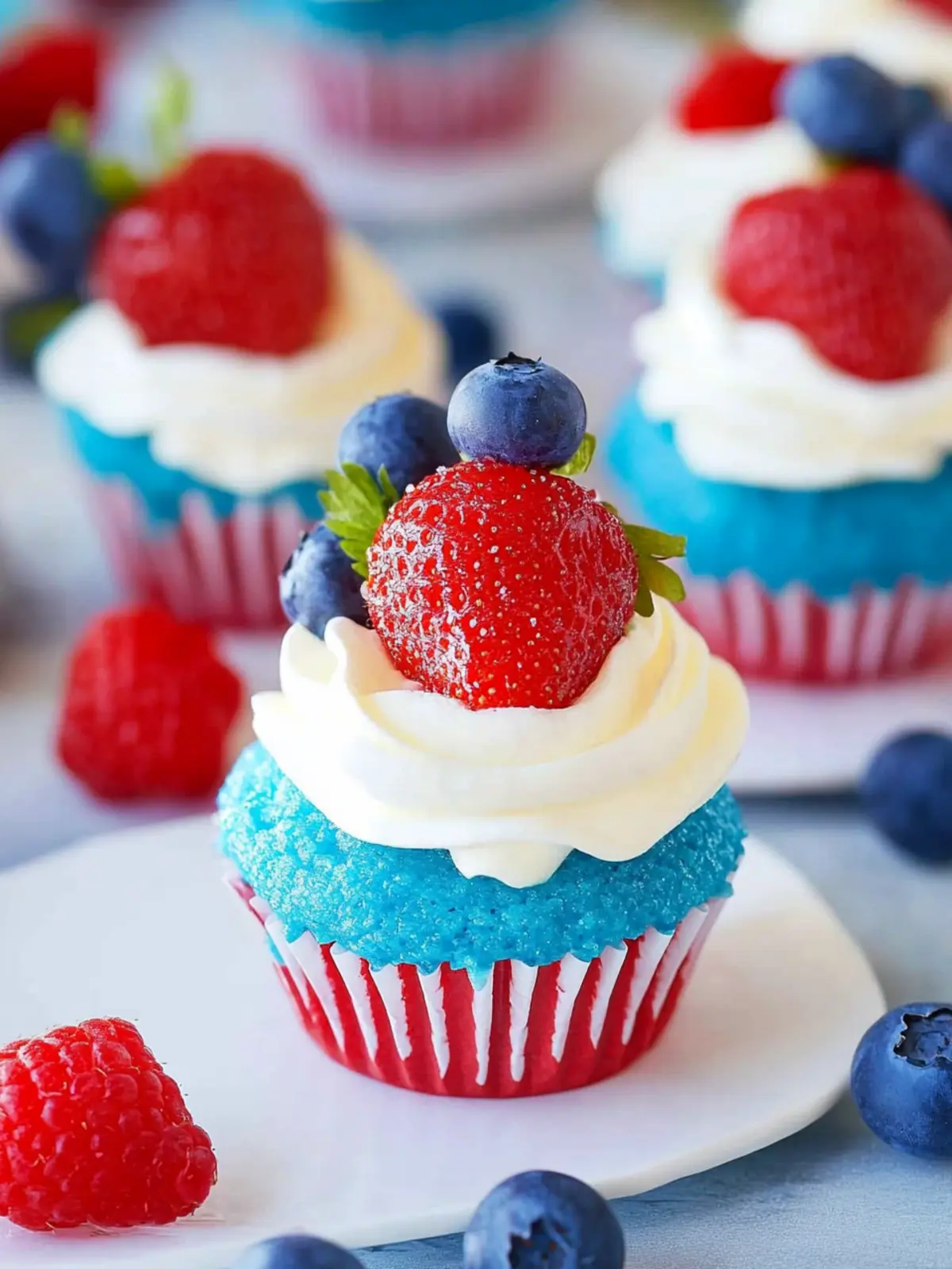 Red White and Blue Desserts: Festive Chocolate-Dipped Strawberries 3 Red White and Blue Desserts