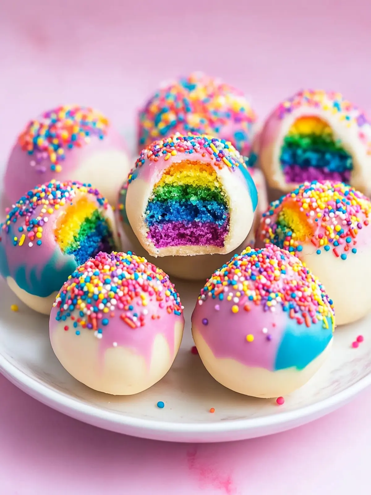 Delicious Rainbow Cake Truffles to Brighten Your Day 5 Rainbow Cake Truffles