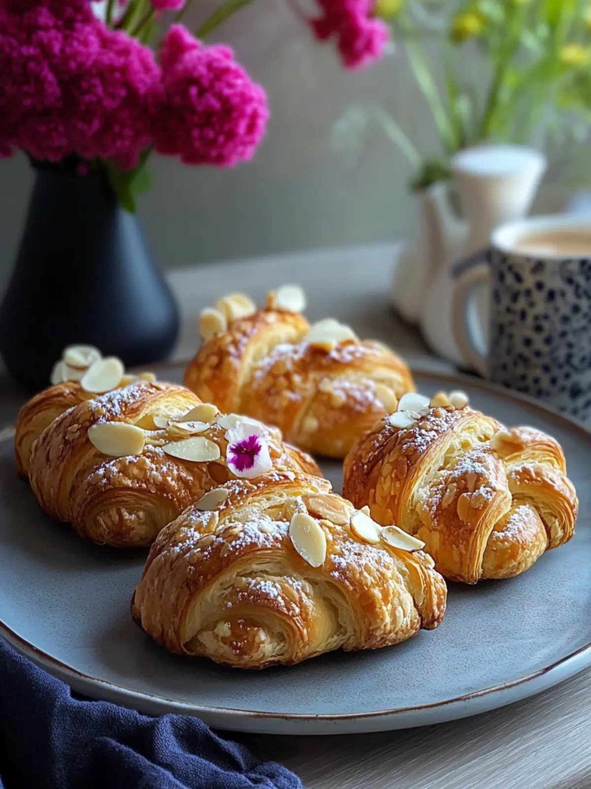 Almond-Filled French Pastries: Indulge in Flaky Bliss 2 Almond-Filled French Pastries