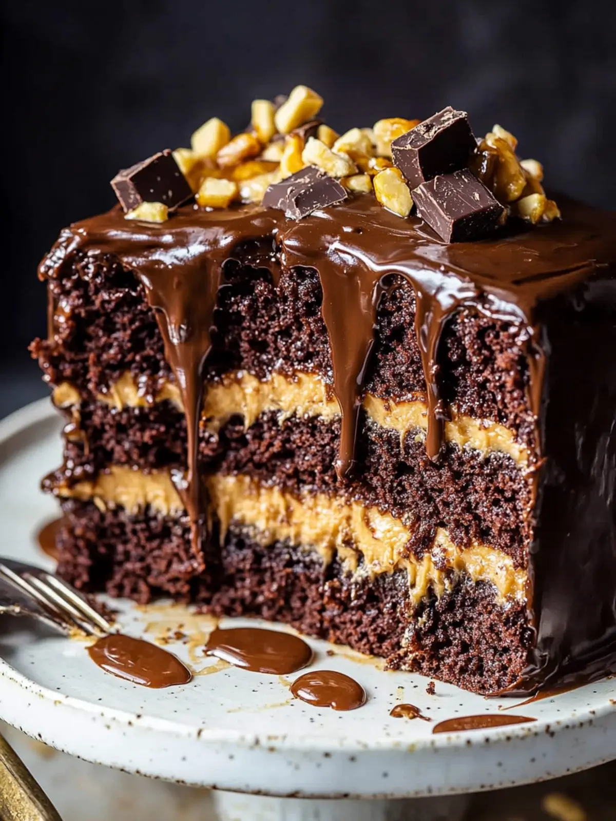 Irresistible Chocolate Snickers Cake to Wow Your Guests 3 Chocolate Snickers Cake