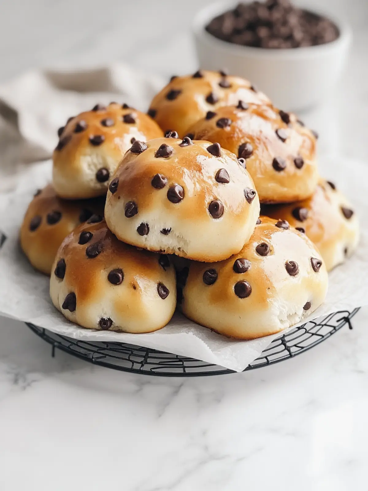 Fluffy Chocolate Chip Milk Buns for Sweet Indulgence at Home 4 Chocolate Chip Milk Buns