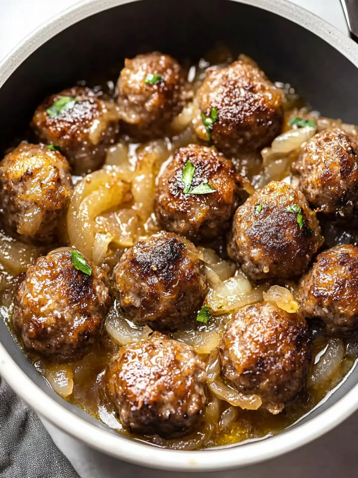 Savory French Onion Meatballs That You'll Crave Tonight 2 French Onion Meatballs