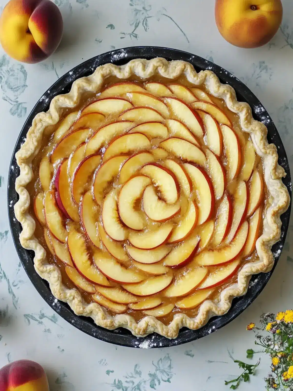 Decadent Peach Fillo Crinkle Pie That's Worth the Wait 2 Peach Fillo Crinkle Pie