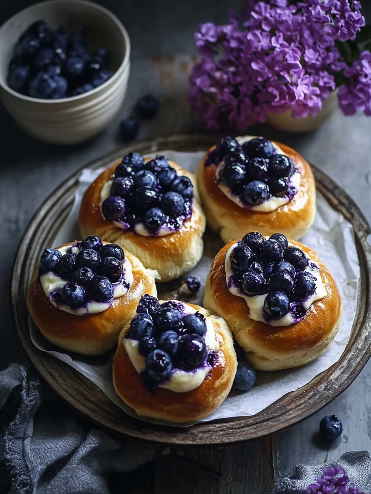 Heavenly Blueberry Cream Brioche Buns for Your Brunch Bliss 2 Blueberry Cream Brioche Buns