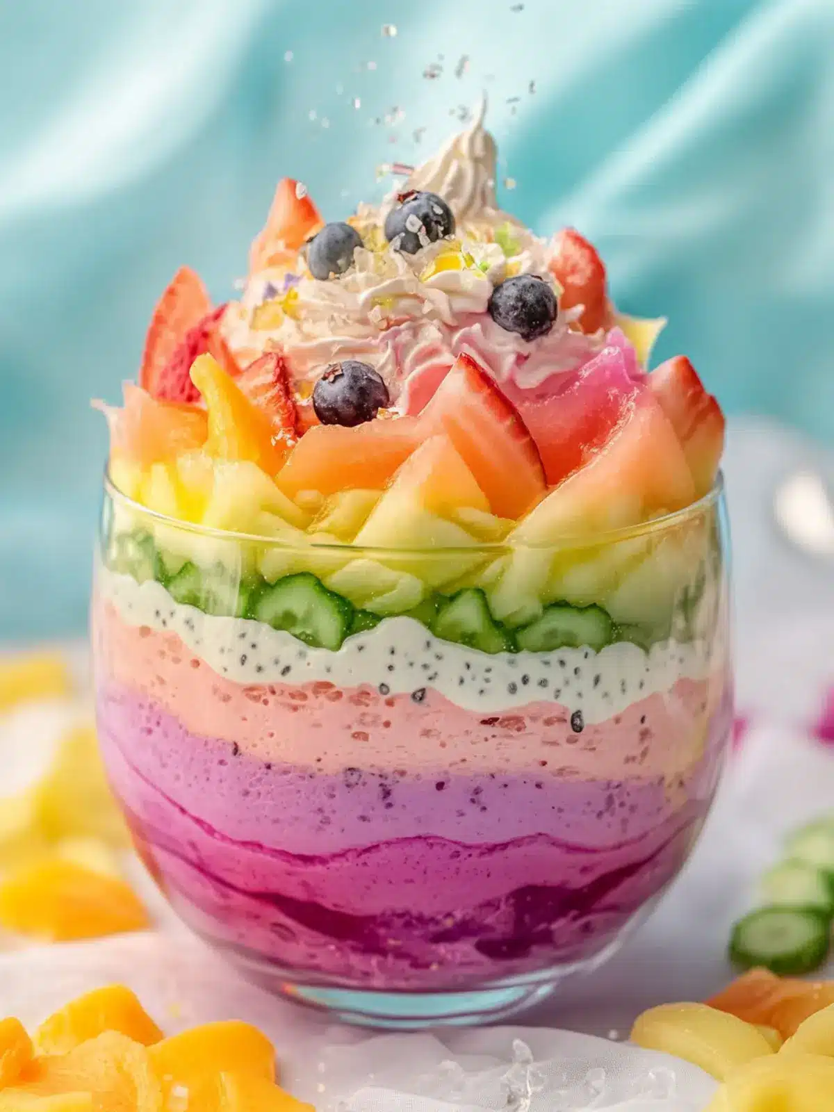 Rainbow Layered Breeze: Refreshing Mocktail for Summer Fun 3 Rainbow Layered Breeze
