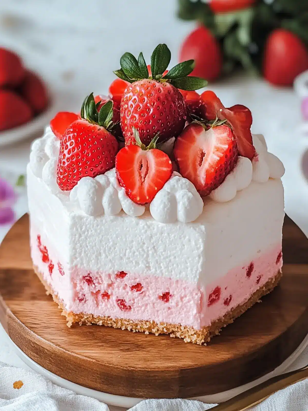 Fluffy Strawberry Cloud Cake for Your Next Celebration 2 Strawberry Cloud Cake