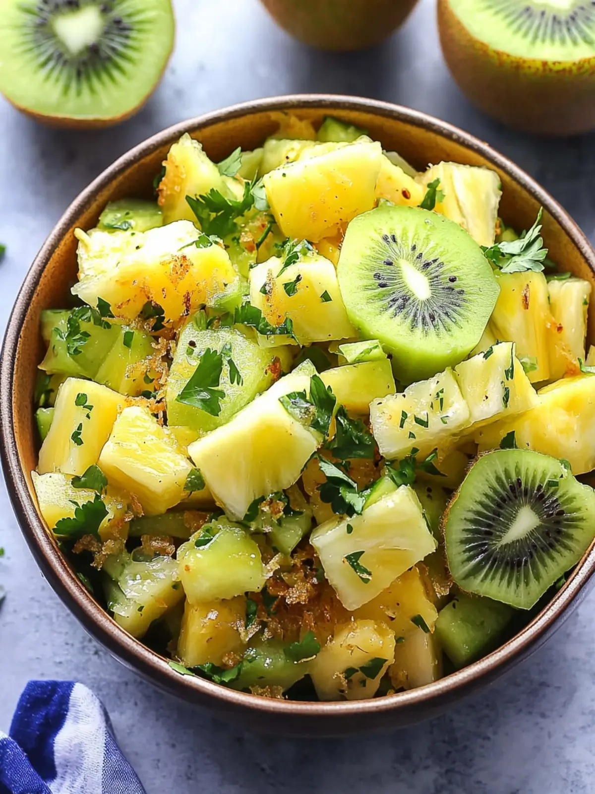 Refresh Your Day with Pineapple Kiwi Salad Delight! 3 Pineapple Kiwi Salad