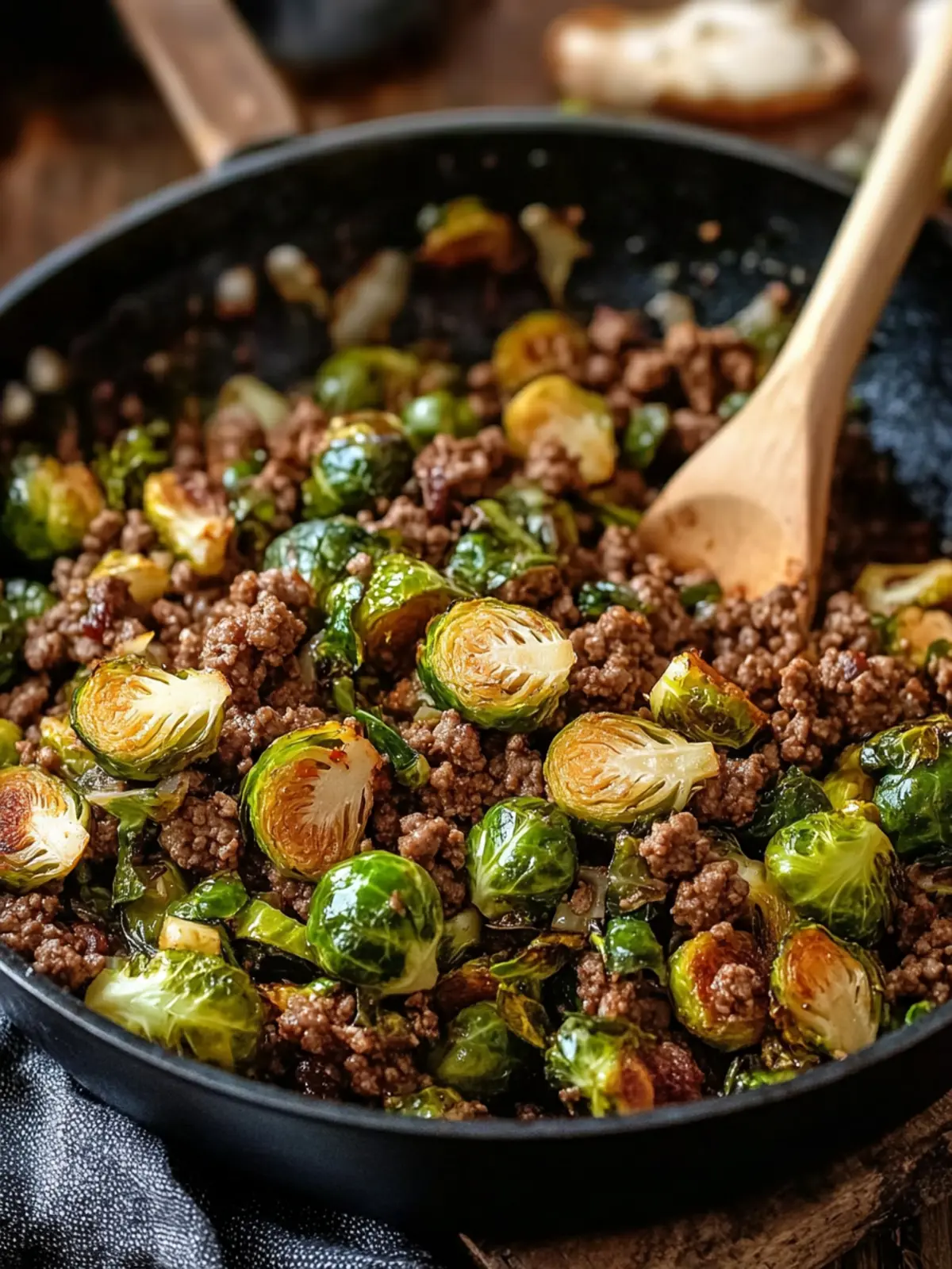 Savory Ground Beef and Brussels Sprouts Skillet in 30 Minutes 2 Ground Beef and Brussels Sprouts Skillet