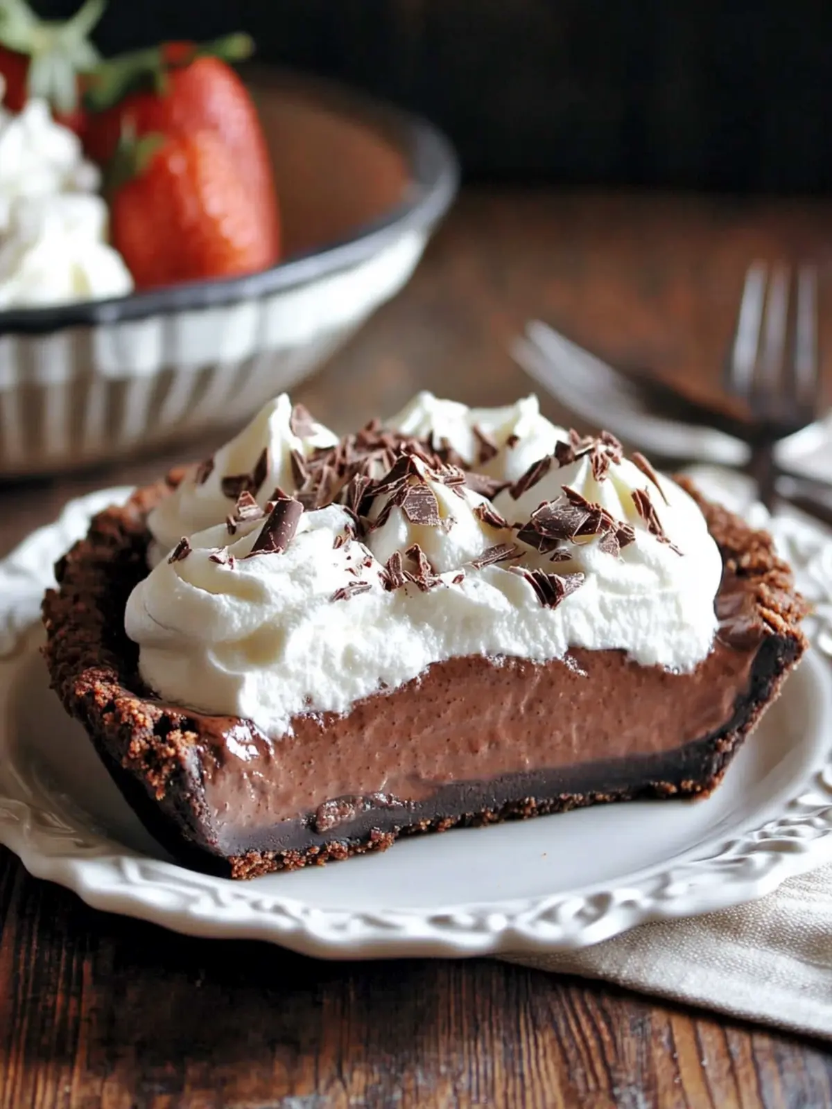 Irresistible Brownie-Bottom Chocolate Pudding Pie Delight 2 Brownie-Bottom Chocolate Pudding Pie