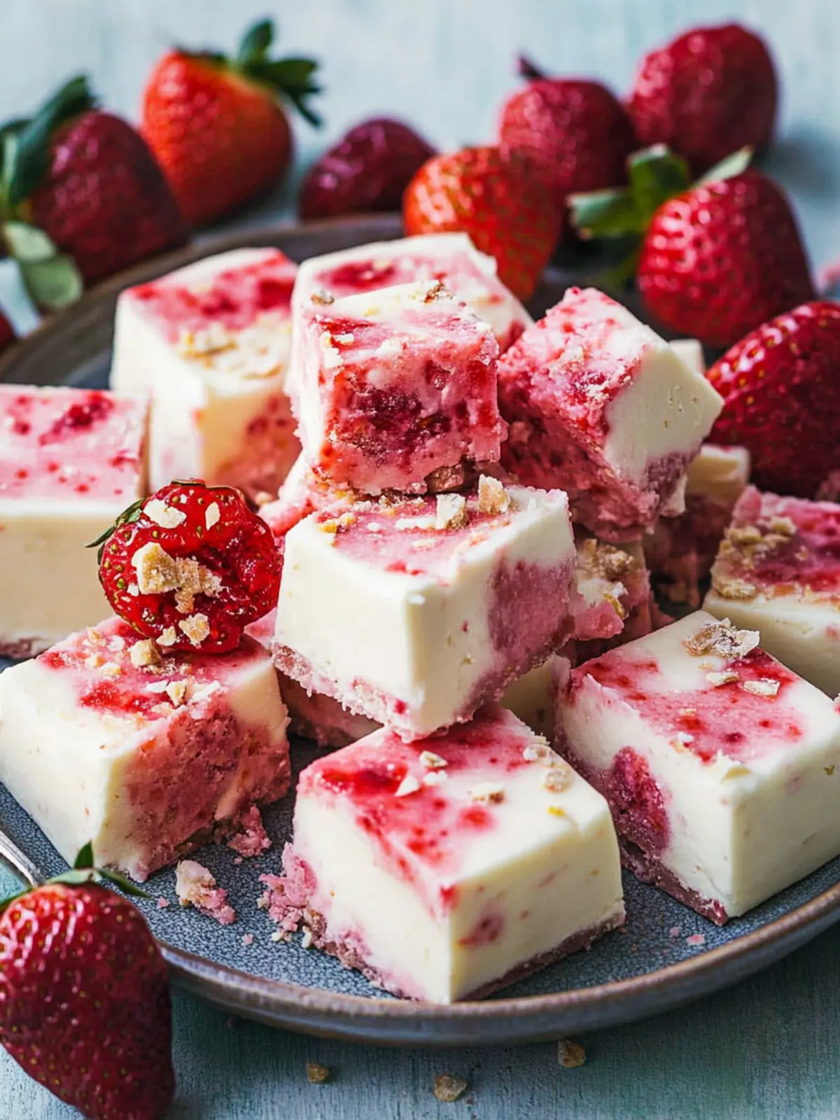 Decadent Strawberries and Cream Fudge for Easy Summer Joy 4 Strawberries and Cream Fudge