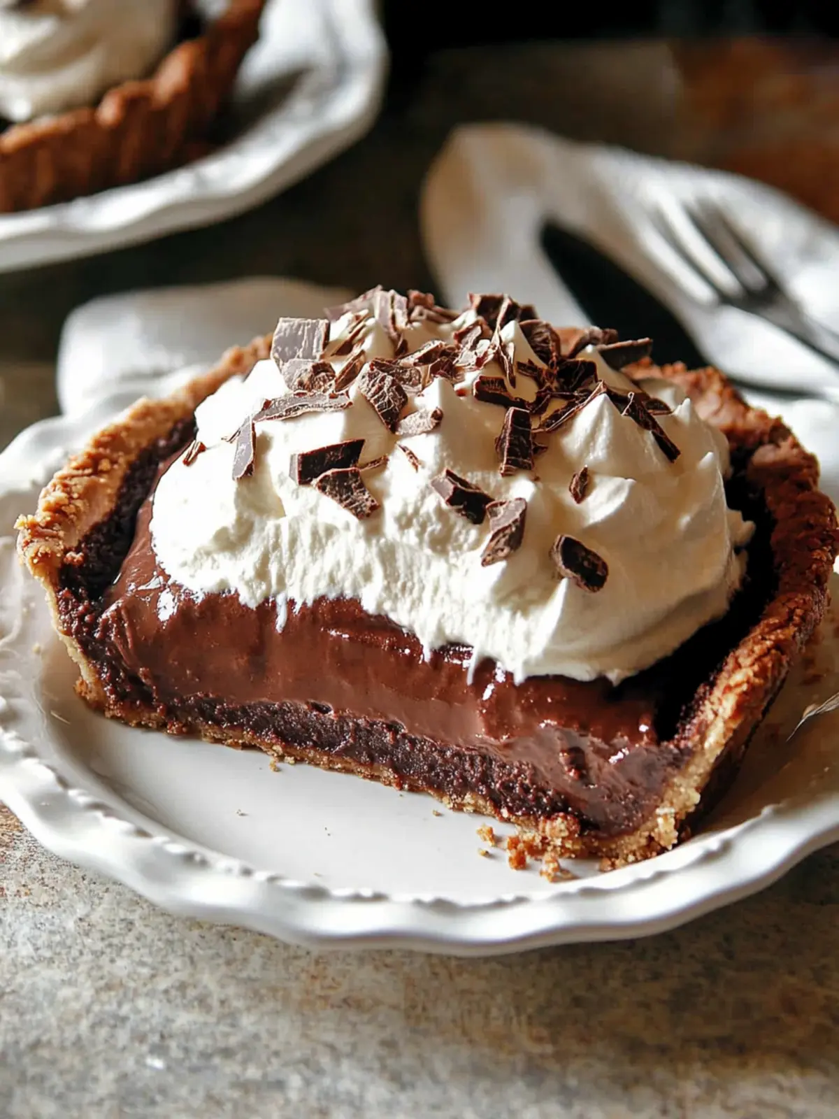 Irresistible Brownie-Bottom Chocolate Pudding Pie Delight 3 Brownie-Bottom Chocolate Pudding Pie