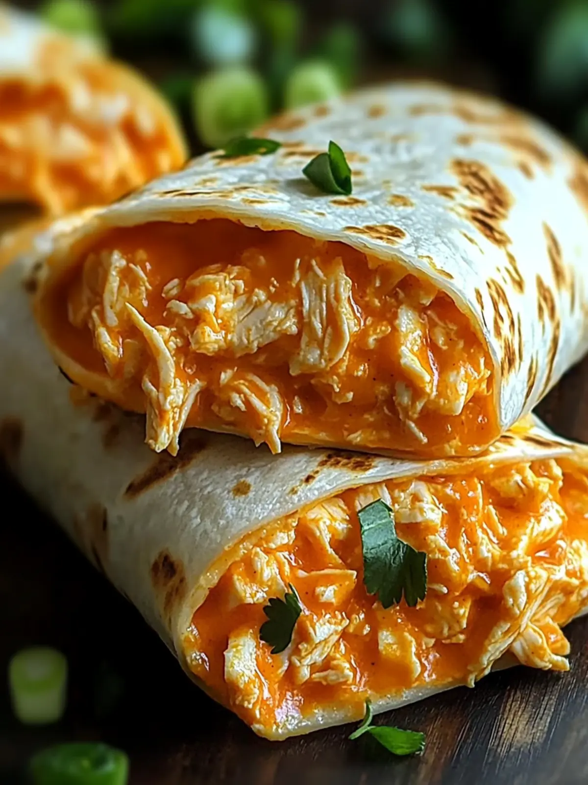 Savor Cheesy Buffalo Chicken Burritos for a Quick Dinner Delight 4 Cheesy Buffalo Chicken Burritos