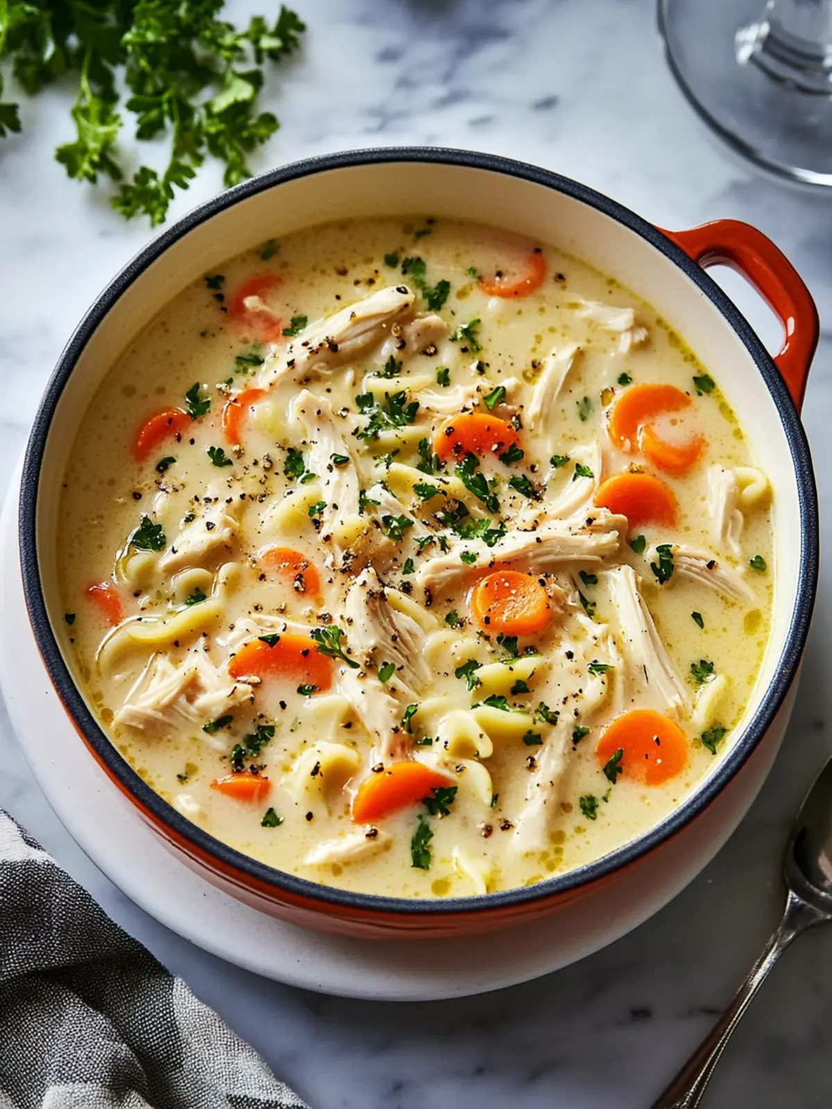 Comforting Creamy Chicken Noodle Soup for Cozy Nights 5 Creamy Chicken Noodle Soup