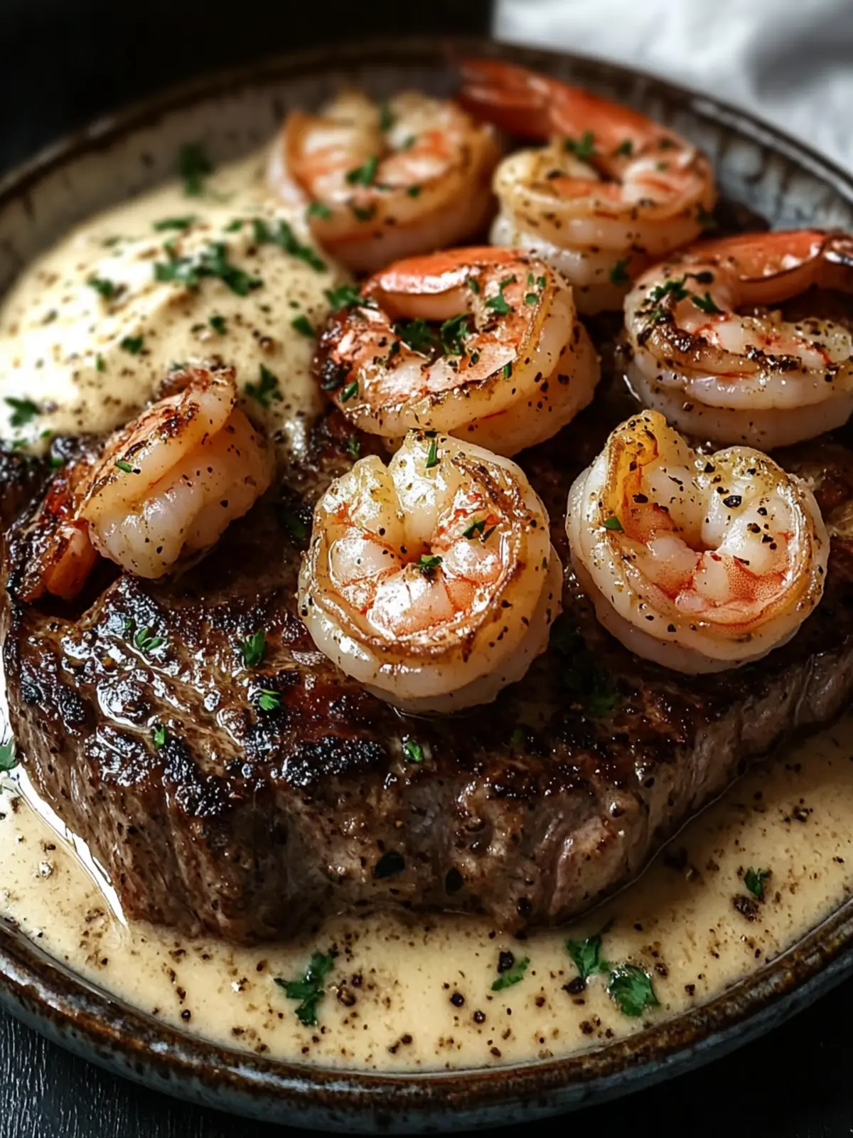 Steak With Creamy Garlic Shrimp for a Luxurious Dinner Night 4 Steak With Creamy Garlic Shrimp