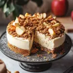 Decadent Apple Crumble Cheesecake with Biscoff Bliss 4 Apple Crumble Cheesecake