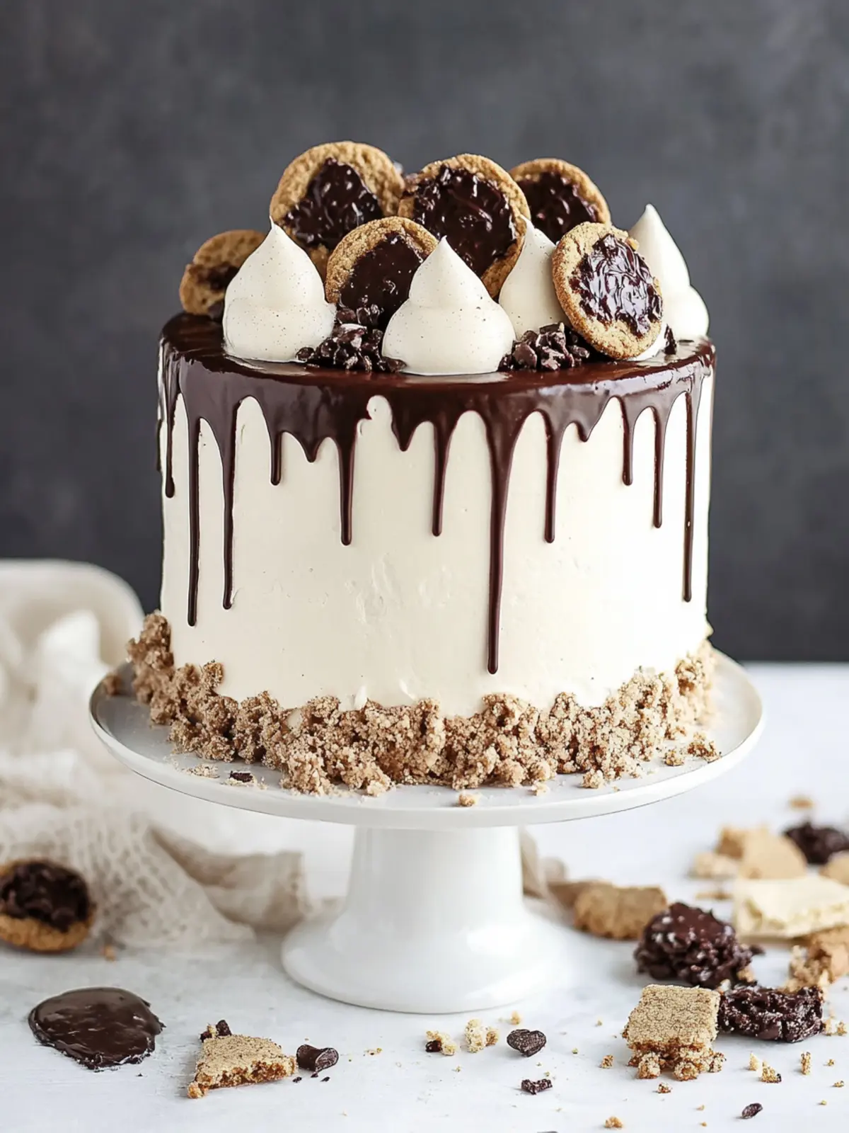 Irresistible Milk & Cookies Cake with Vanilla Buttercream 4 Milk & Cookies Cake