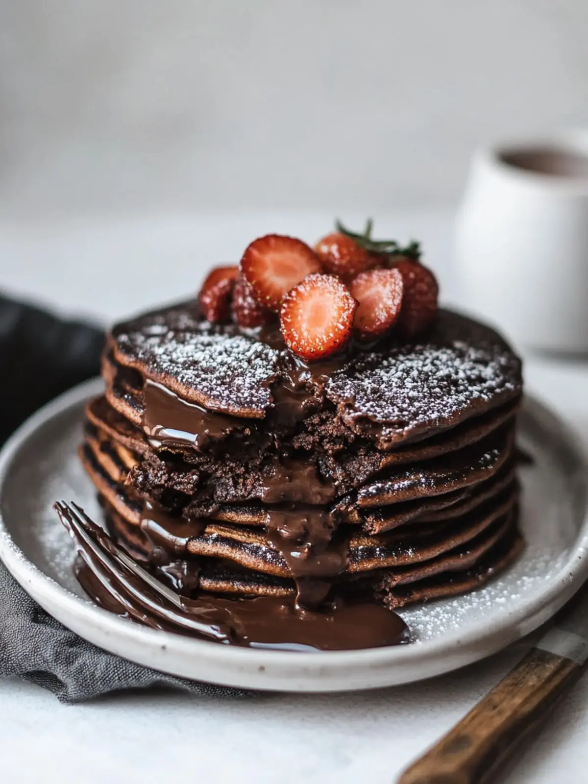 Indulge in Fluffy Chocolate Pancakes for a Sweet Morning Boost 2 Chocolate Pancakes