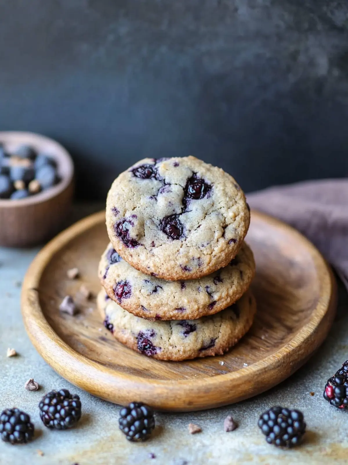 Delicious Blackberry Cookies with a Chocolate Surprise 2 Blackberry Cookies