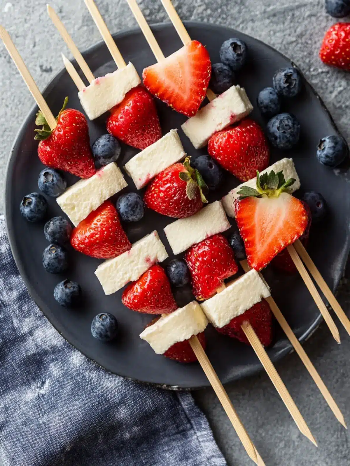 Delicious Red, White, and Blue Berry Skewers for Summer Fun 5 Red, White, and Blue Berry Skewers