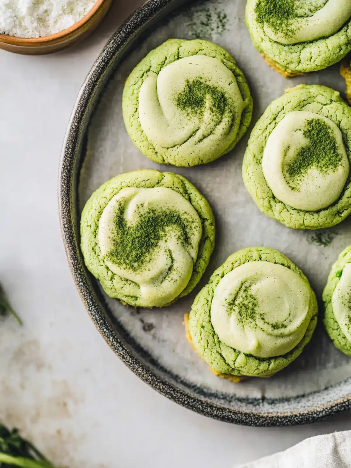 Matcha Latte Cookies with Creamy Mascarpone Bliss 2 Matcha Latte Cookies