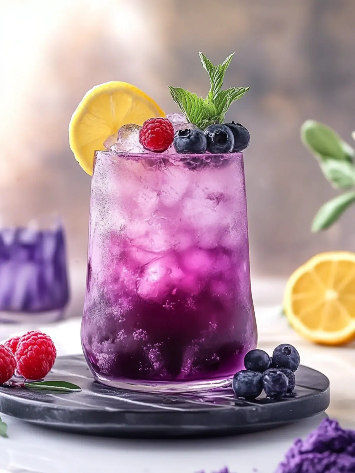 Refresh with a Pretty Purple Mocktail That's Bursting with Flavor 4 Pretty Purple Mocktail