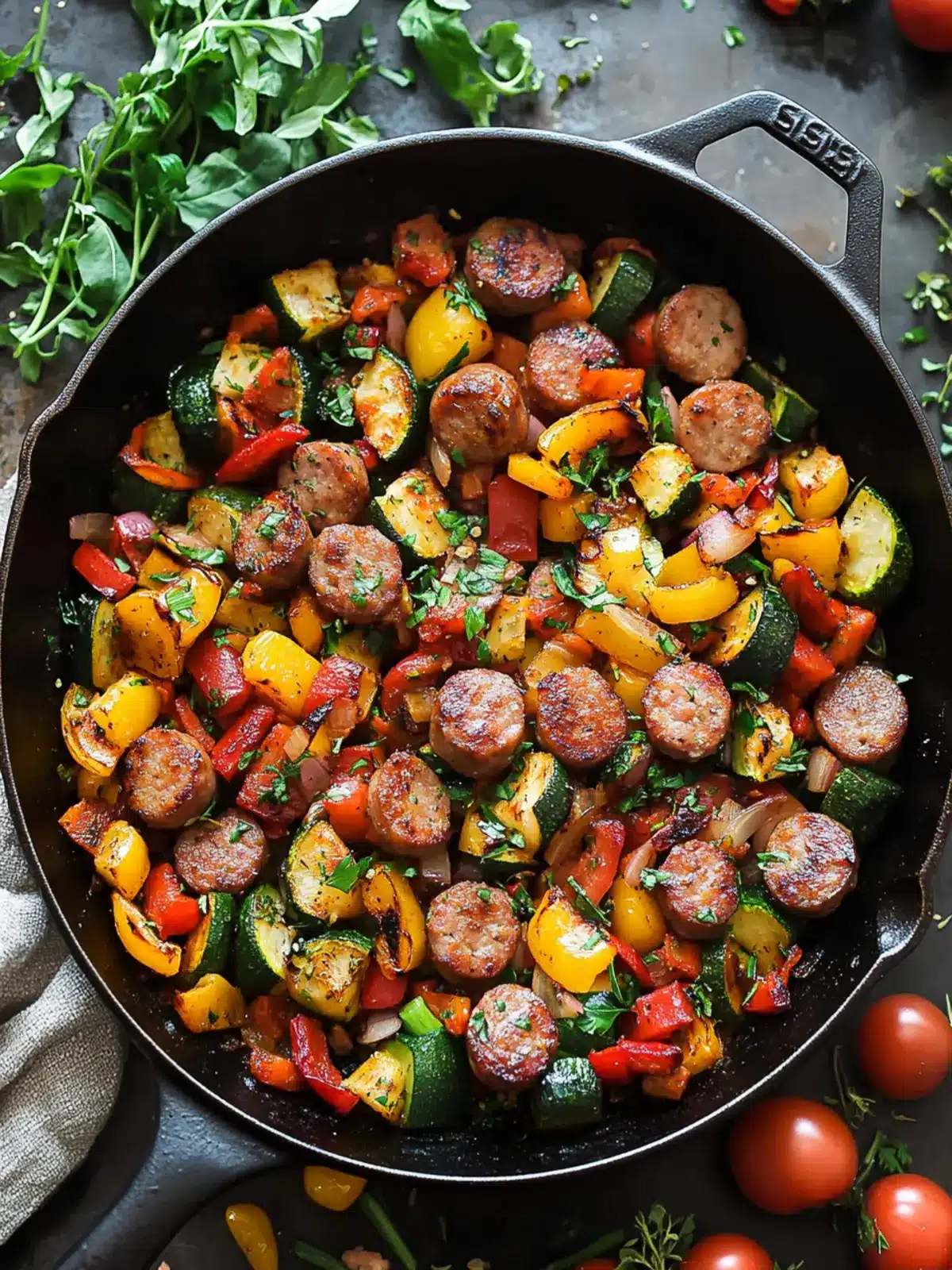 Savor Quick Sausage and Veggies Skillet in Just 30 Minutes 2 Sausage and Veggies Skillet