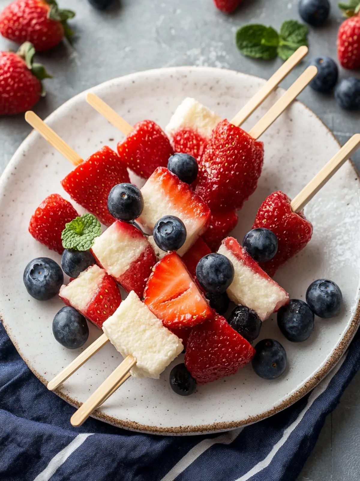 Delicious Red, White, and Blue Berry Skewers for Summer Fun 4 Red, White, and Blue Berry Skewers