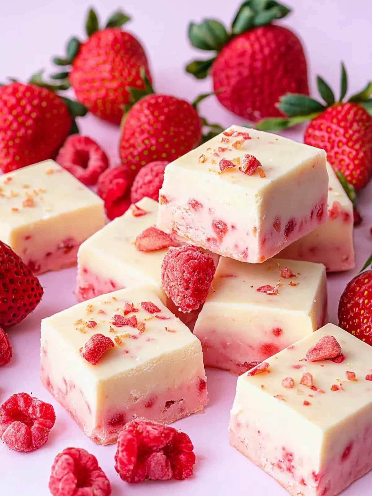 Decadent Strawberries and Cream Fudge for Easy Summer Joy 5 Strawberries and Cream Fudge