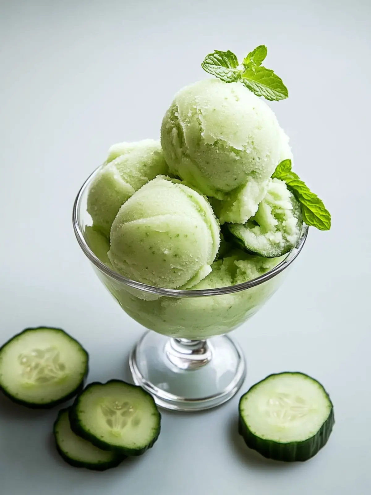 Chill Out with Refreshing Cucumber Sorbet Delight 2 Cucumber Sorbet