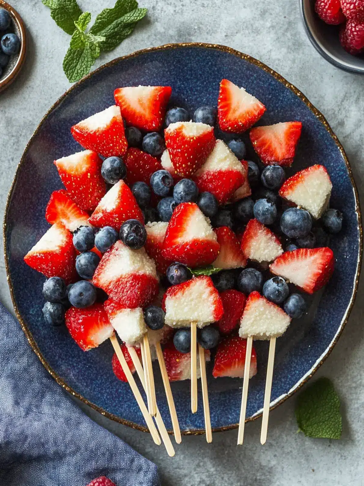 Delicious Red, White, and Blue Berry Skewers for Summer Fun 2 Red, White, and Blue Berry Skewers