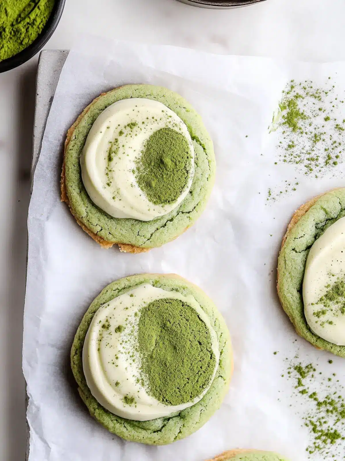 Matcha Latte Cookies with Creamy Mascarpone Bliss 5 Matcha Latte Cookies