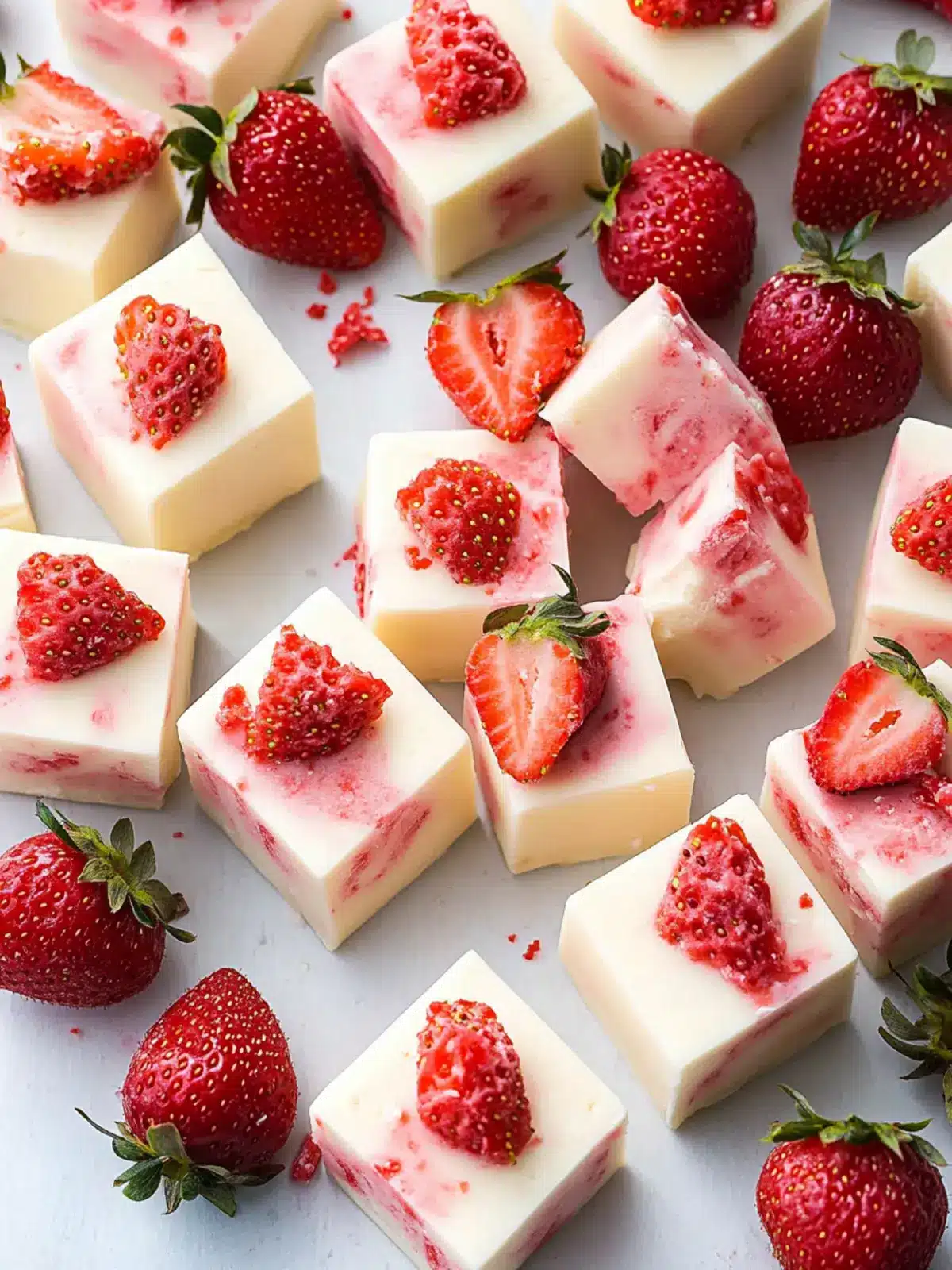 Decadent Strawberries and Cream Fudge for Easy Summer Joy 2 Strawberries and Cream Fudge