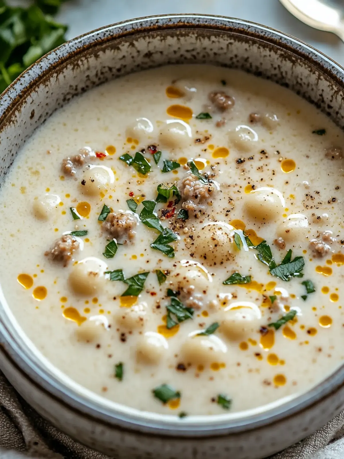 Heavenly Creamy Parmesan Soup with Savory Sausage Delight 4 Creamy Parmesan soup