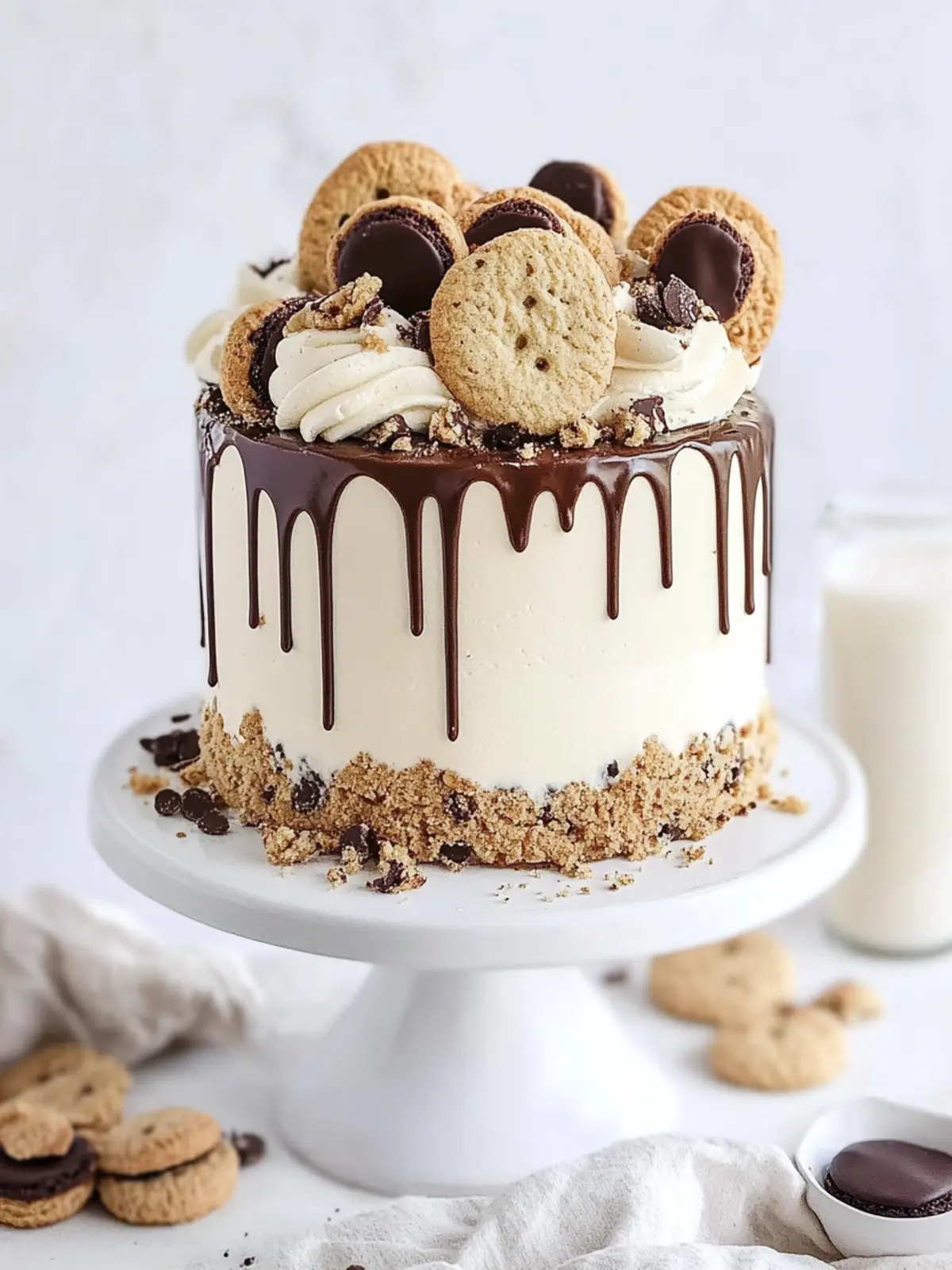 Irresistible Milk & Cookies Cake with Vanilla Buttercream 3 Milk & Cookies Cake