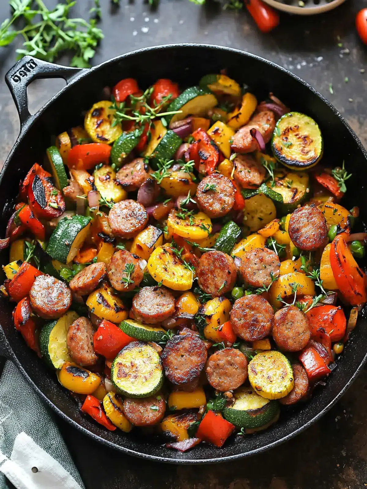 Savor Quick Sausage and Veggies Skillet in Just 30 Minutes 5 Sausage and Veggies Skillet