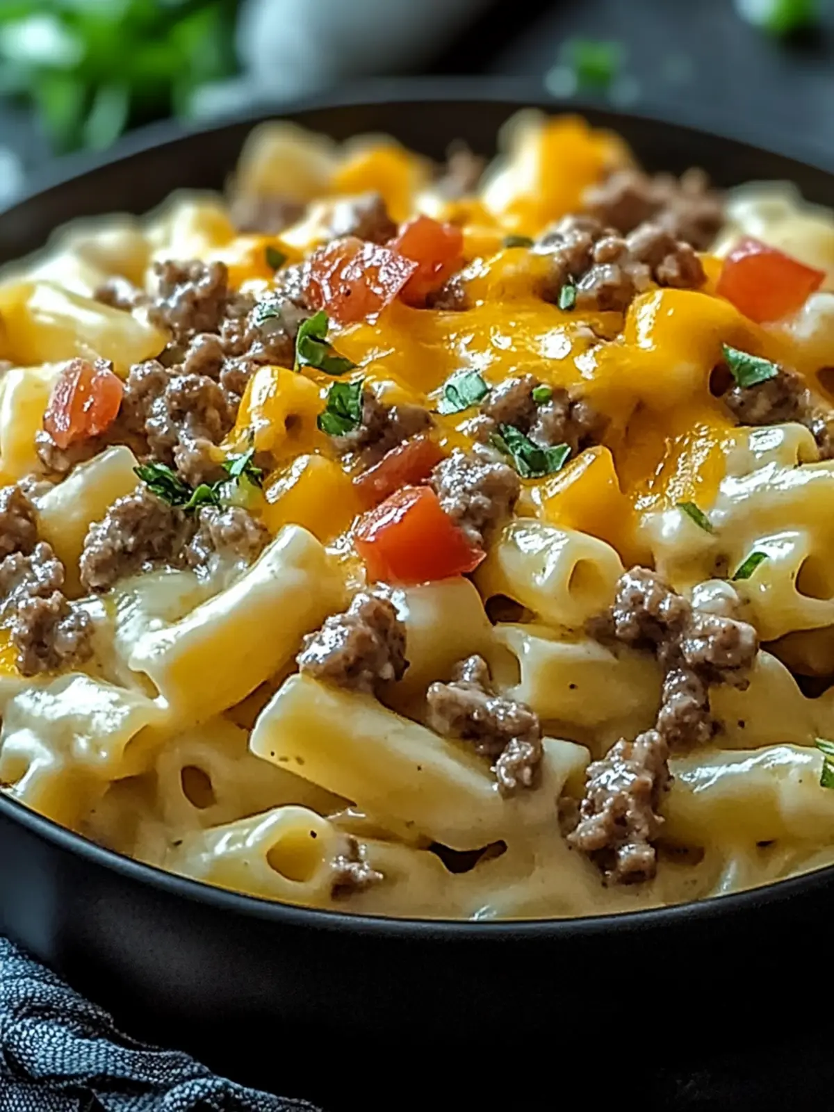 Delicious Loaded Cheeseburger Alfredo Pasta You’ll Crave! 3 Loaded Cheeseburger Alfredo Pasta