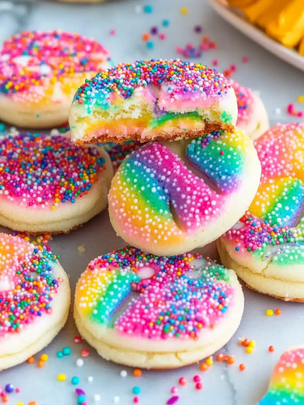 Delightful Rainbow Butter Cookies for Colorful Munching Fun 5 Rainbow Butter Cookies