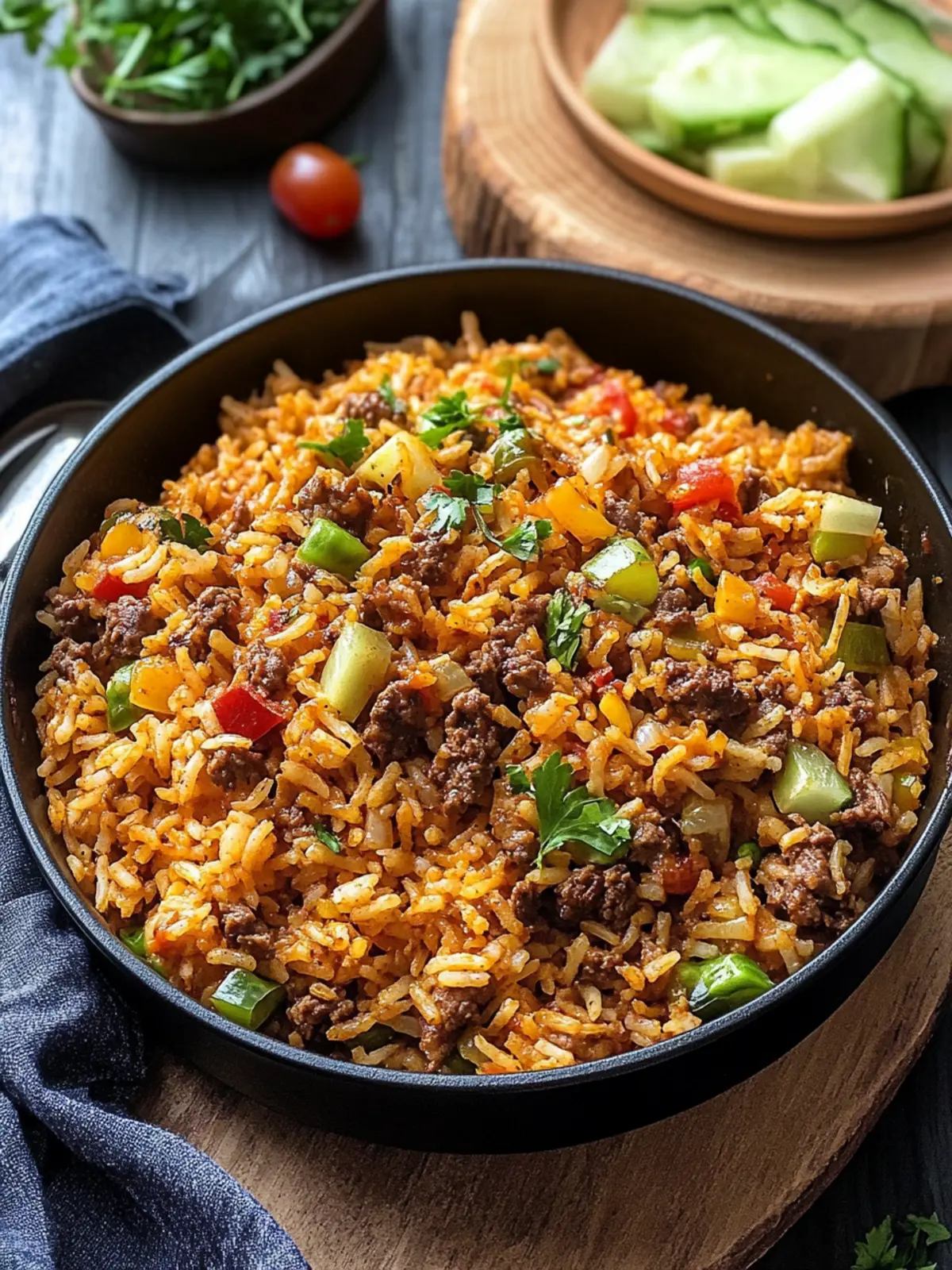 One Pot Cheesy Cajun Beef Rice - Easy Comfort in One Pan 3 One Pot Cheesy Cajun Beef Rice