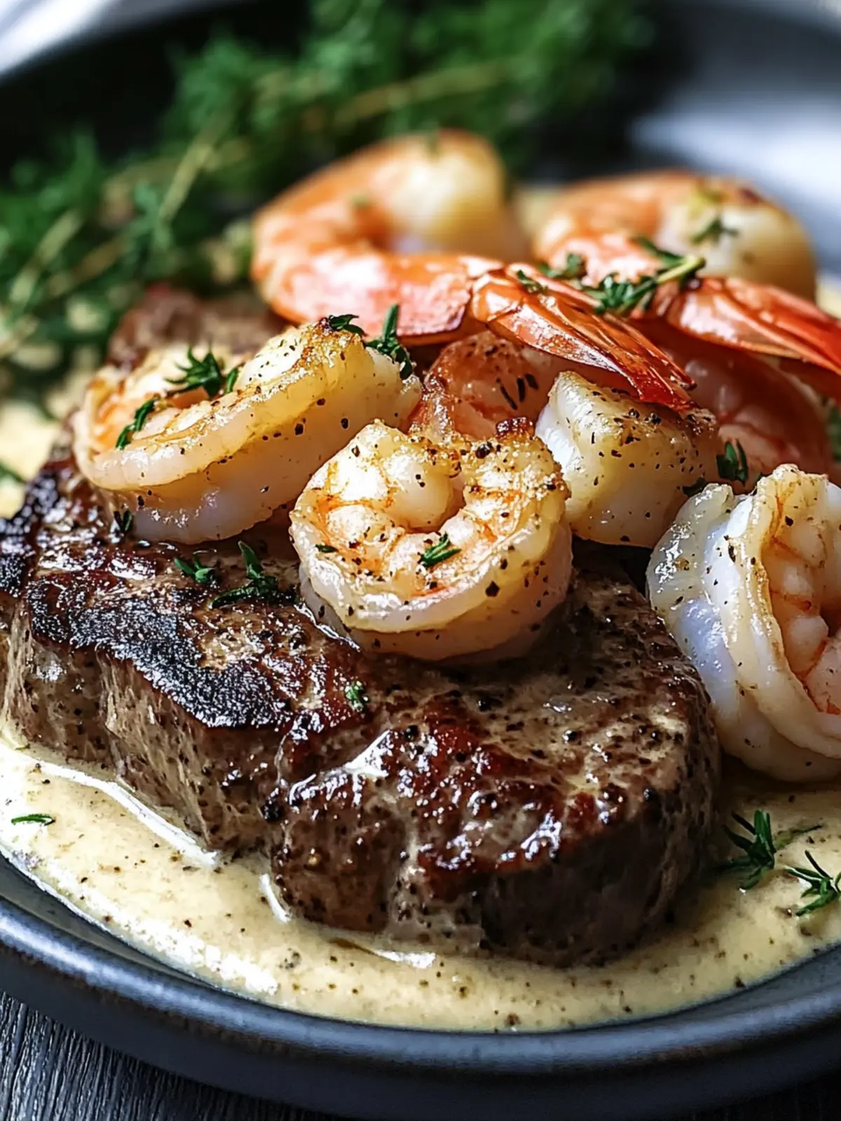 Steak With Creamy Garlic Shrimp for a Luxurious Dinner Night 2 Steak With Creamy Garlic Shrimp