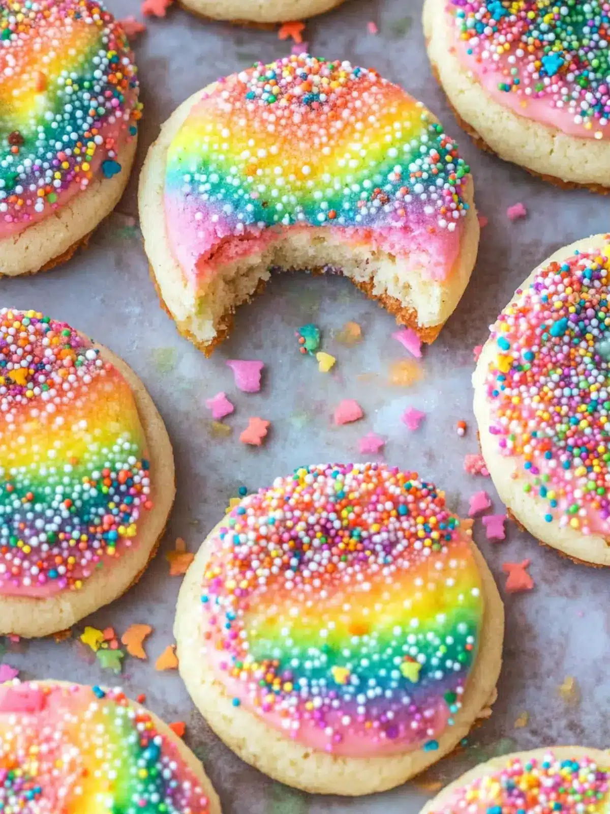 Delightful Rainbow Butter Cookies for Colorful Munching Fun 3 Rainbow Butter Cookies