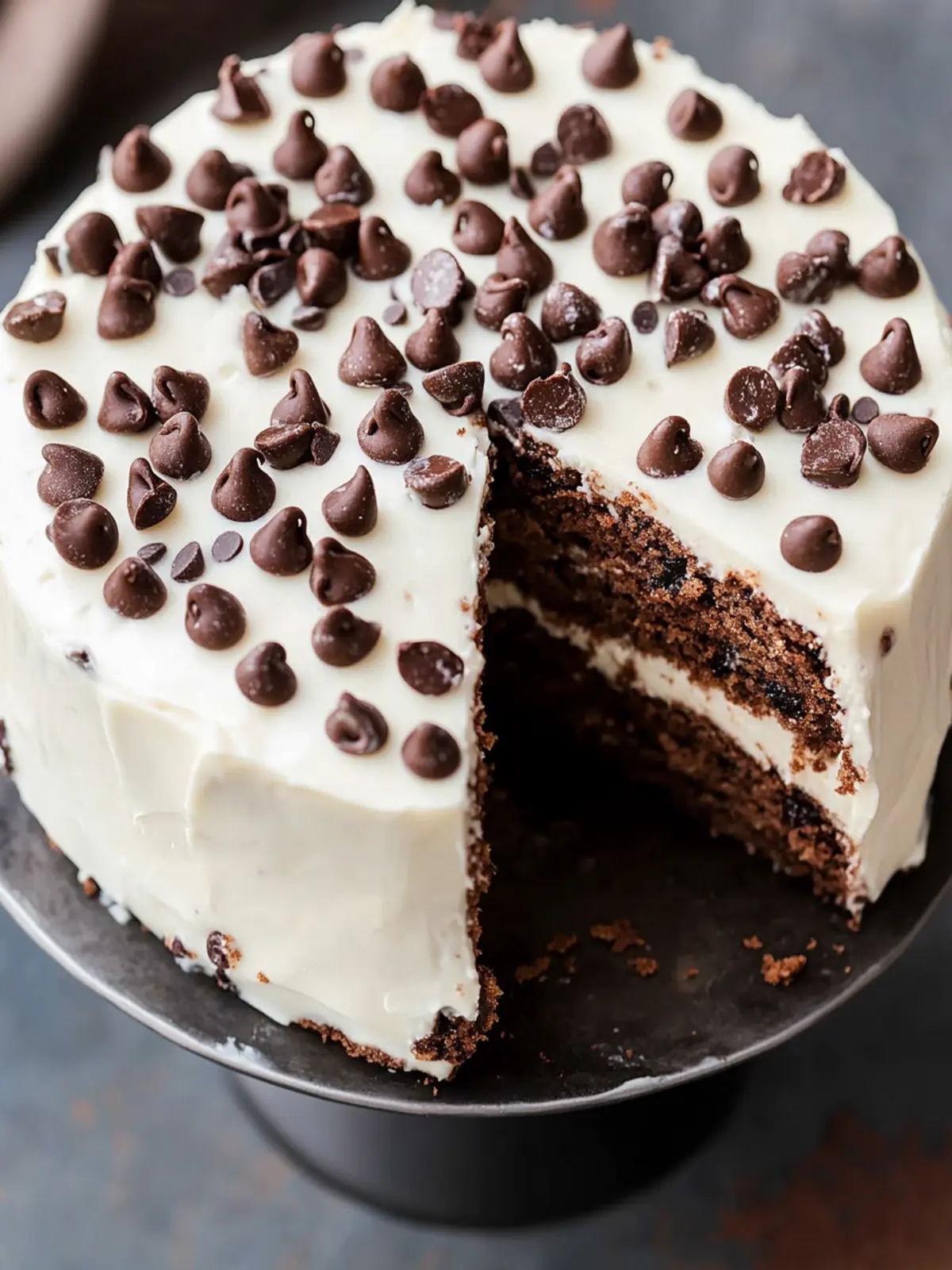 Delicious Chocolate Chip Cake with Irresistible Frosting 5 Chocolate Chip Cake