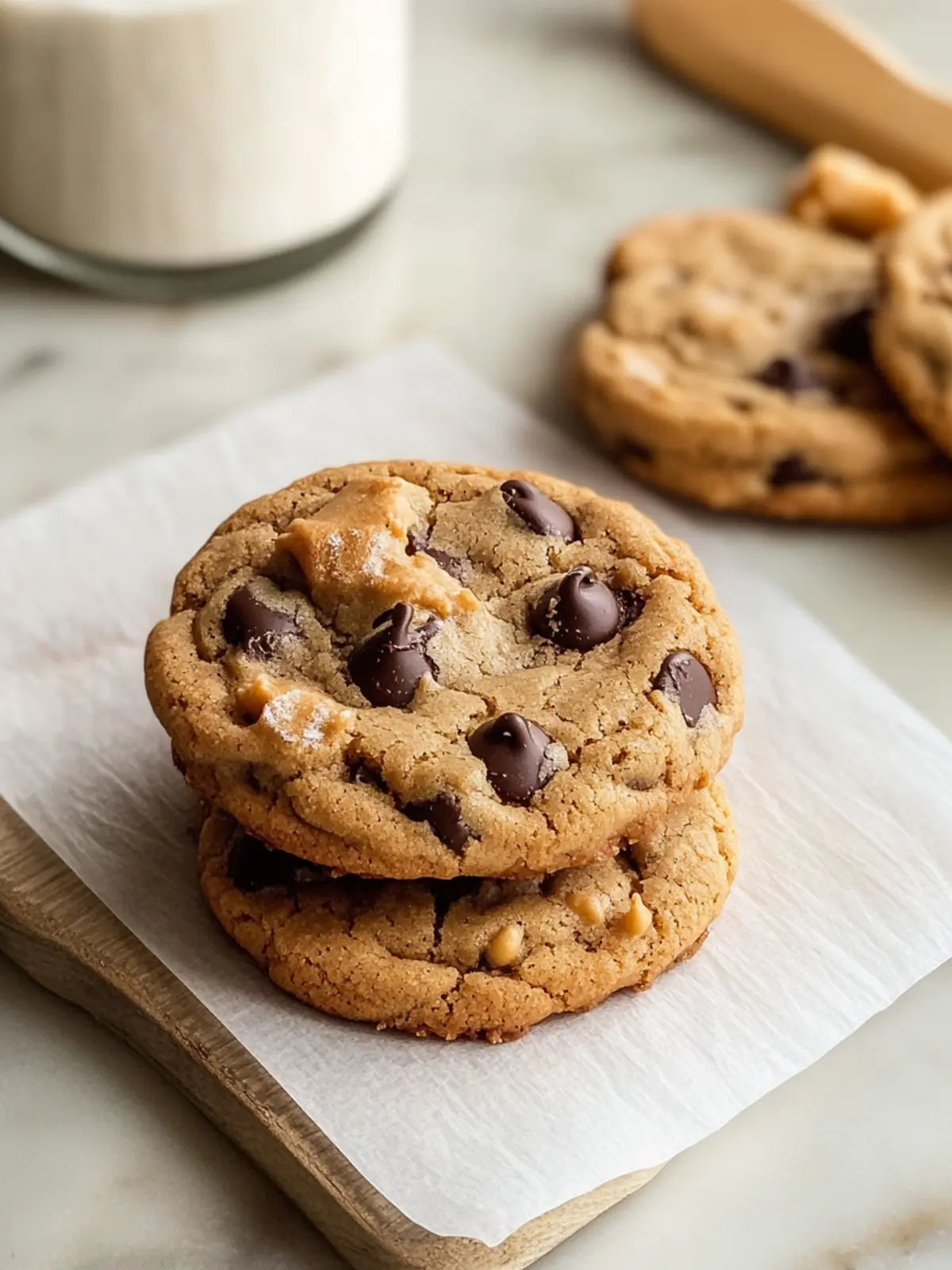 Ultimate Peanut Butter Dark Chocolate Chip Cookies Recipe 3 Peanut Butter Dark Chocolate Chip Cookies